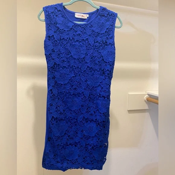 Aqua Blu Dresses | Aqua Blu Floral Lace Dress Sz M | Color: Blue | Size: M | Vsierra19's Closet